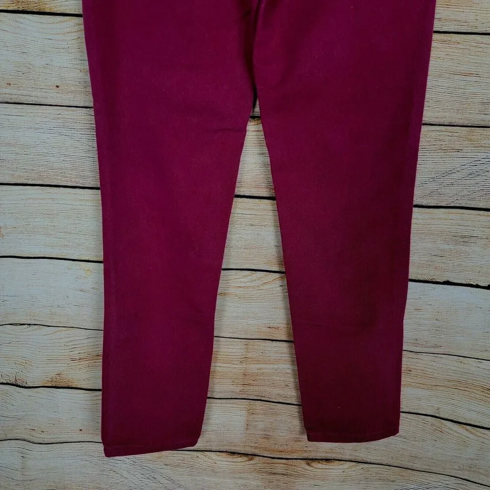 Vintage Lee Riders Jeans Girls Size 16 Slim Easy Fit‎ Rose Red Tapered Leg Mom